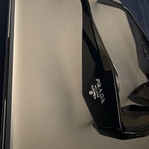 Prada Glossy Black and Gray Tote